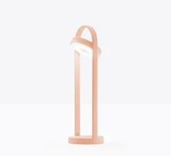 Lampe*Pedrali Lampe à poser, Giravolta 1799T/50 , rose, LED , , IP65, Ø15cm, H50cm - aluminium