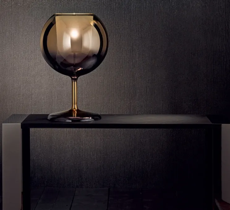 Lampe à poser, Glo large, miroir 4ever, Ø38cm, H68cm - Penta