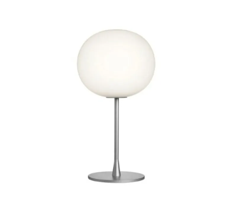Lampe*Flos Lampe à poser, Glo-Ball Table 1, , Ø33cm, H60cm - blanc et argent