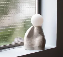 Lampe*Alice Lahana Studio Lampe à poser, Gloria, , L13,5cm, H35cm - Beige moucheté