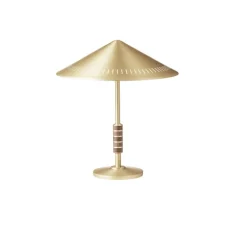 Lampe*Lyfa Lampe à poser, Governor, , Ø40,5cm, H45,4cm - laiton, noyer