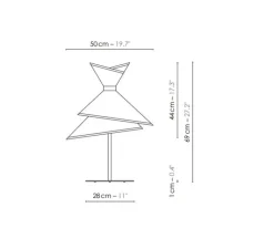 Lampe*DesignHeure Lampe à poser, Grand Kimono, , Ø50cm, H69cm - Blanc et noir