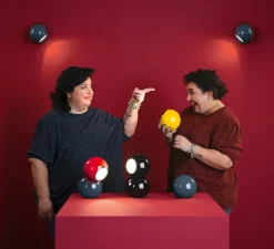 Lampe à poser, Gravitino 541, noir, LED, dim, 3000K, 956 lm, L14cm, H24,9cm - Stilnovo