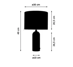 Lampe*Gubi Lampe à poser, Gravity L, , blanc, Ø41cm, H65cm - acier noirci