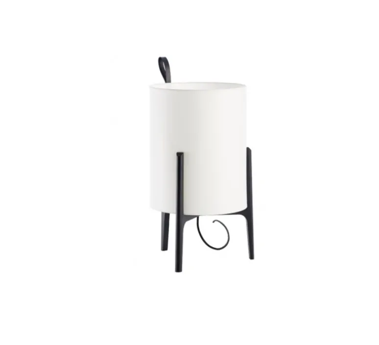 Lampe*Carpyen Lampe à poser, Greta, , Ø26cm, H44cm - chêne noir, blanc