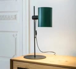 Lampe à poser, Guadalupe, lampe de table, vert, L24cm, H55cm - Faro