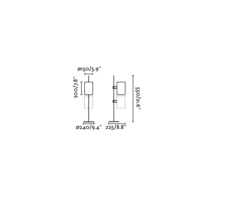 Lampe*Faro Lampe à poser, Guadalupe, lampe de table, , L24cm, H55cm - beige