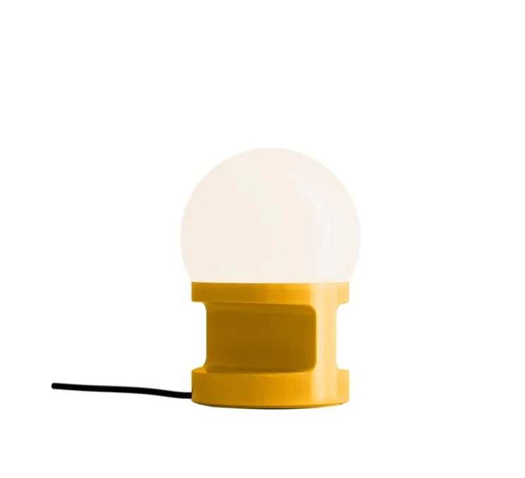 Lampe à poser, Habea C2783, jaune, Ø16cm, H22,5cm - Ferroluce