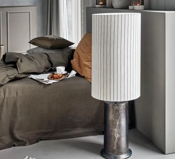 Lampe à poser, HDRafi, marron, blanc et noir, Ø40cm, H122cm - House Doctor