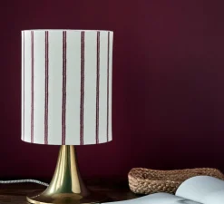 Lampe à poser, HDTulip, blanc, rouge et laiton antique, Ø38cm, H20cm - House Doctor