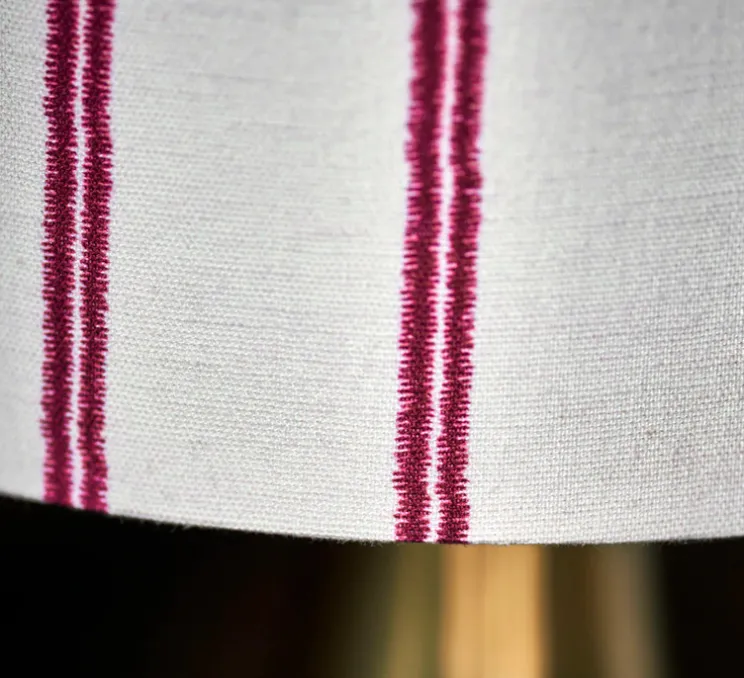 Lampe à poser, HDTulip, blanc, rouge et laiton antique, Ø38cm, H20cm - House Doctor