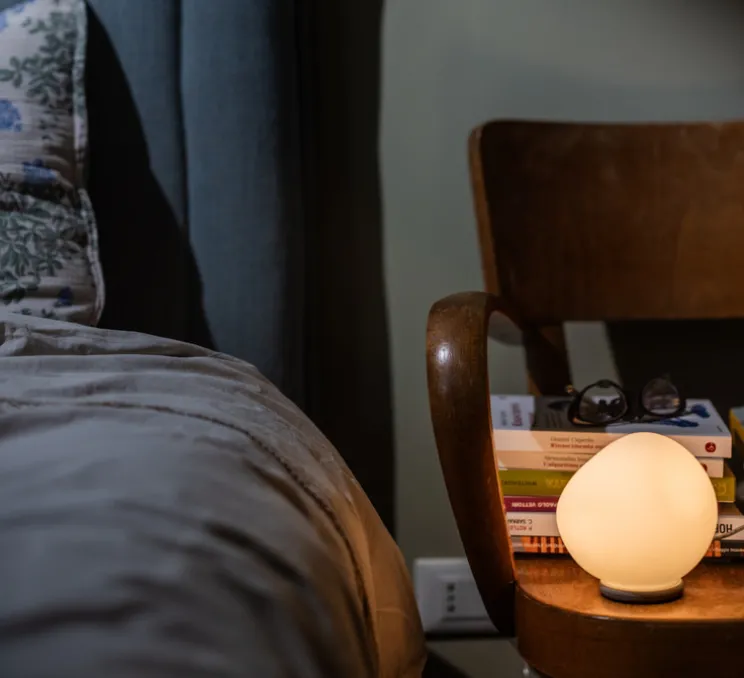 Lampe à poser, Hoba Piccola, blanc, L13cm, H12cm - Foscarini