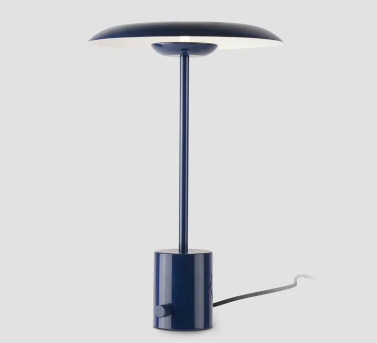 Lampe à poser, Hoshi, bleu, LED, dim, 2700K, 782 lm, Ø26cm, H40cm - Faro