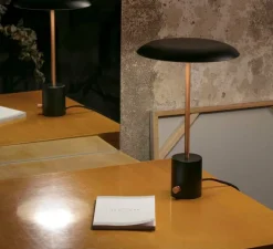 Lampe*Faro Lampe à poser, Hoshi, , 3000K, 930lm, H40cm, Ø26cm - noir, cuivre brossé