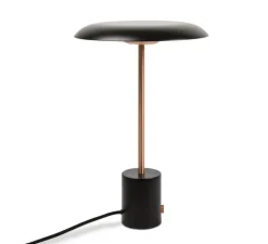 Lampe*Faro Lampe à poser, Hoshi, , 3000K, 930lm, H40cm, Ø26cm - noir, cuivre brossé
