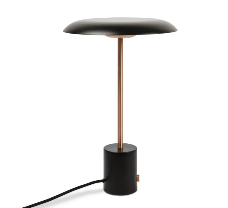 Lampe*Faro Lampe à poser, Hoshi, , 3000K, 930lm, H40cm, Ø26cm - noir, cuivre brossé