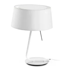 Lampe*Faro Lampe à poser, Hôtel, , H37cm - blanc