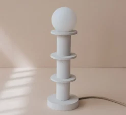 Lampe à poser, Idoia 3, blanc, Ø12,5cm, H30cm - Zuri