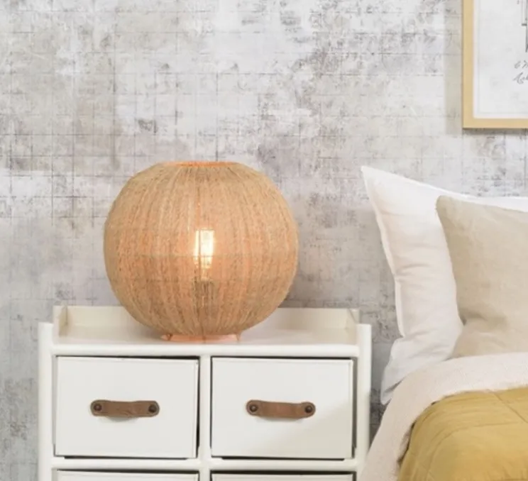 Lampe à poser, Iguazu, naturel, Ø32cm, H36cm - Good&Mojo