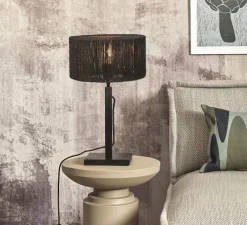 Lampe*Good&Mojo Lampe à poser, Iguazu, , Ø30cm, H37cm - noir