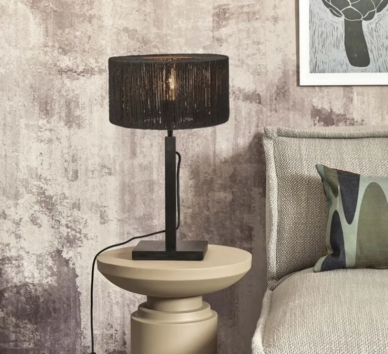 Lampe*Good&Mojo Lampe à poser, Iguazu, , Ø30cm, H37cm - noir