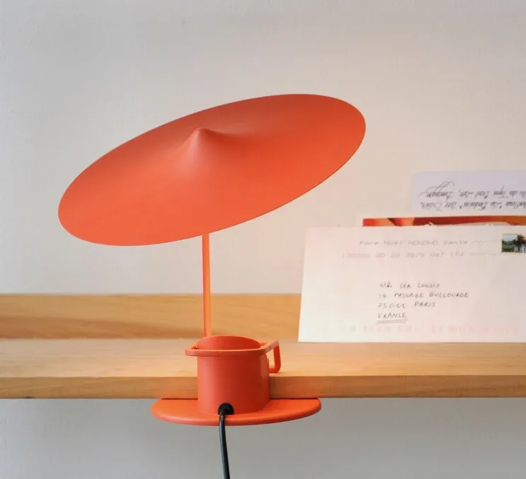 Lampe à poser, Ile, rouge coquelicot, LED, 2700K, 690lm, Ø20cm, H19cm - Wastberg