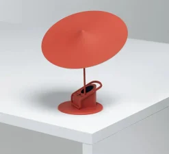 Lampe à poser, Ile, rouge coquelicot, LED, 2700K, 690lm, Ø20cm, H19cm - Wastberg