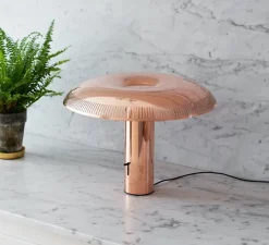 Lampe à poser, Ilumina, cuivre, LED, 2700K, 776lm, Ø40,3cm, H30,5cm - Wastberg