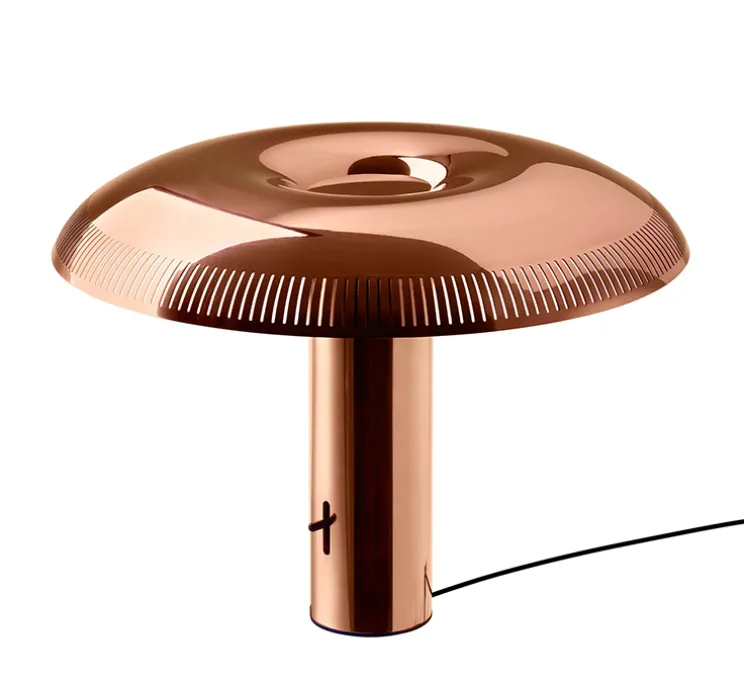 Lampe à poser, Ilumina, cuivre, LED, 2700K, 776lm, Ø40,3cm, H30,5cm - Wastberg