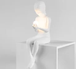 Enfants|Lampe*Seletti Lampe à poser, Innerglow Mini Girl, , L22cm, H49,5cm - blanc