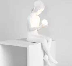 Enfants|Lampe*Seletti Lampe à poser, Innerglow Mini Girl, , L22cm, H49,5cm - blanc