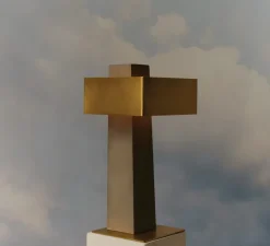 Lampe*DCW éditions Paris Lampe à poser, Iota, , Cauvet, LED, dim, 2700K, 660 lm, L23,8cm, H43,4cm - gris, or