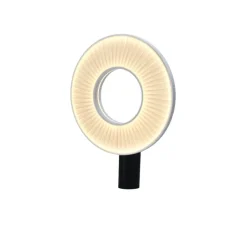 Lampe*Dix heures dix Lampe à poser, Iris 40, blanc & noir, LED, dim, 2700K, 4800 lm, Ø41,5cm, H55cm - blanc & noir