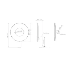 Lampe*Dix heures dix Lampe à poser, Iris 40, blanc & noir, LED, dim, 2700K, 4800 lm, Ø41,5cm, H55cm - blanc & noir