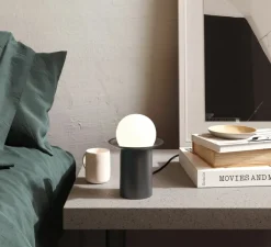 Lampe*CVL Lampe à poser, Janed, , Ø12cm, H16,8cm - graphite satiné