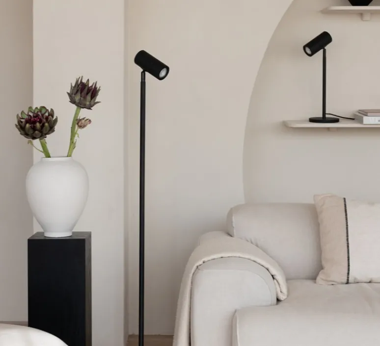 Lampe*Good&Mojo Lampe à poser, Java, , Ø18cm, H47cm - noir