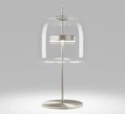Lampe*Vistosi Lampe à poser, JUBE LT P, , LED, dim, 2700K, 2000 lm, L23cm, H55cm - cristal transparent, laiton mat