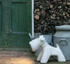 Lampe à poser, Jules, blanc, IP55, L54cm, H35cm - Toscot