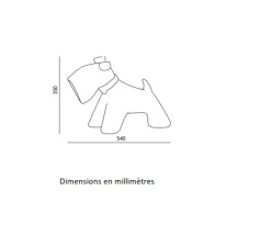 Lampe à poser, Jules, blanc, IP55, L54cm, H35cm - Toscot