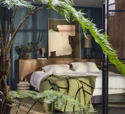 Lampe*HKLIVING Lampe à poser, Jute Cilinder + Retro Stoneware, , Ø22cm, H70cm - HK Living vert jade, vert