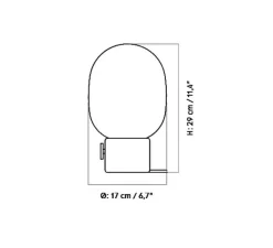 Lampe*Audo Copenhagen Lampe à poser, JWDA , , Ø17cm, H29cm - blanc albâtre, opalin brillant