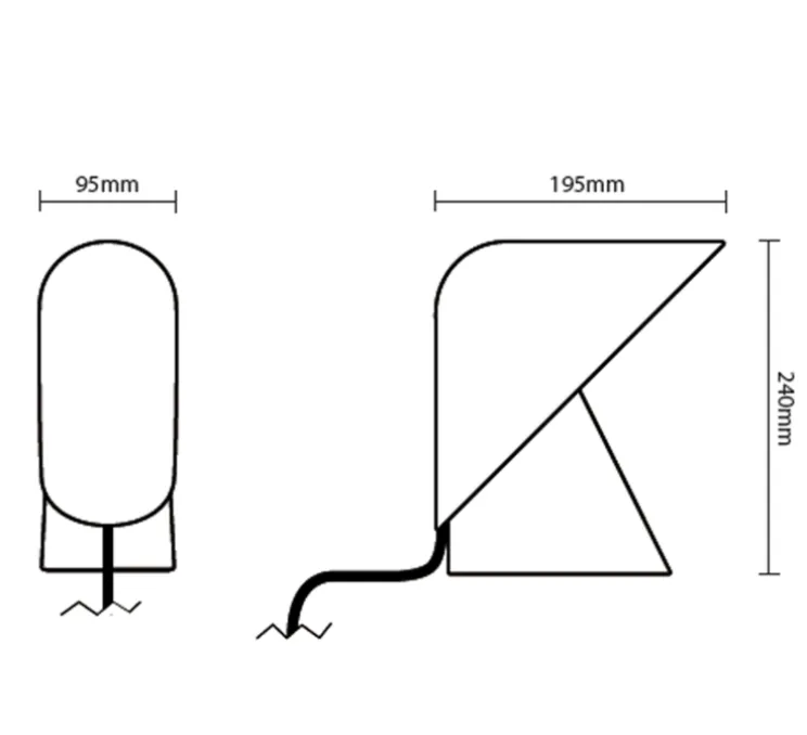 Lampe à poser, K lamp , noir, LED, L18,5cm, H24cm - Vitamin