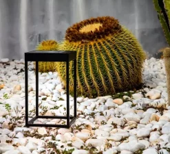 Lampe à poser, KASP Lampe balise portable, noir, IP65, LED, 2700K-3000K, 150lm, Ø18,4cm, H30cm - FARO