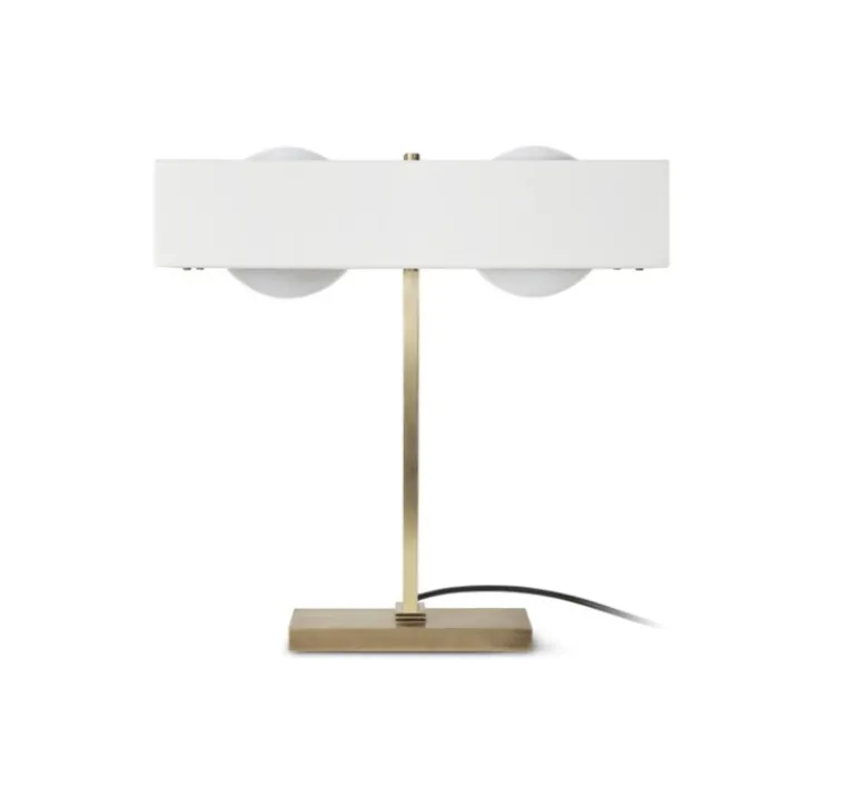 Lampe*Bert frank Lampe à poser, Kernel, , laiton, LED, L40cm, H20cm - blanc