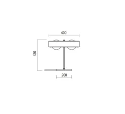 Lampe*Bert frank Lampe à poser, Kernel, , laiton, LED, L40cm, H20cm - blanc