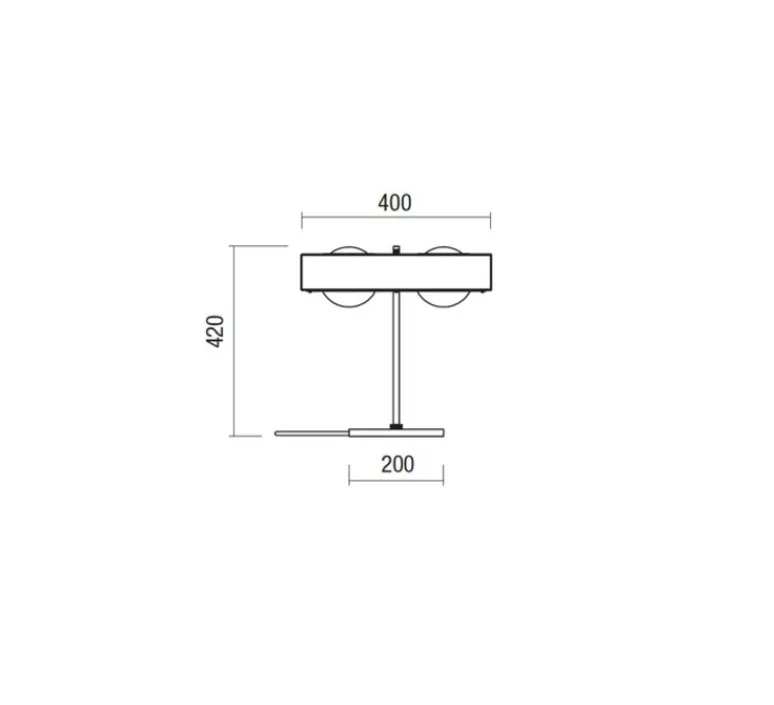 Lampe*Bert frank Lampe à poser, Kernel, , laiton, LED, L40cm, H20cm - blanc