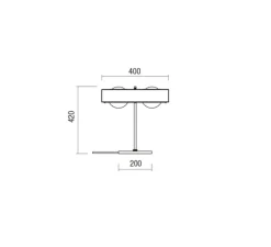 Lampe*Bert frank Lampe à poser, Kernel, , laiton, LED, L40cm, H20cm - bleu
