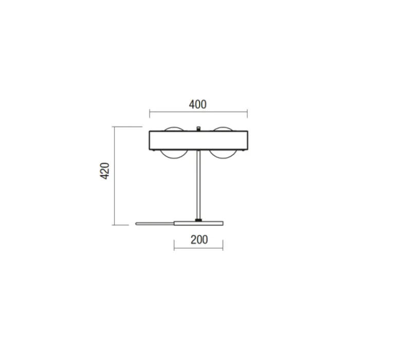 Lampe*Bert frank Lampe à poser, Kernel, , laiton, LED, L40cm, H20cm - bleu