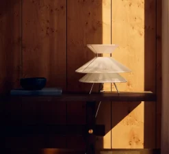 Lampe*Frandsen Lampe à poser, Kiku, , Ø35,5cm, H30cm - blanc