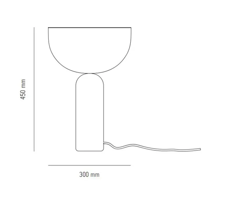 Lampe*New Works Lampe à poser, Kizu Large, , Ø30cm, H45cm - blanc et marbre gris du marais